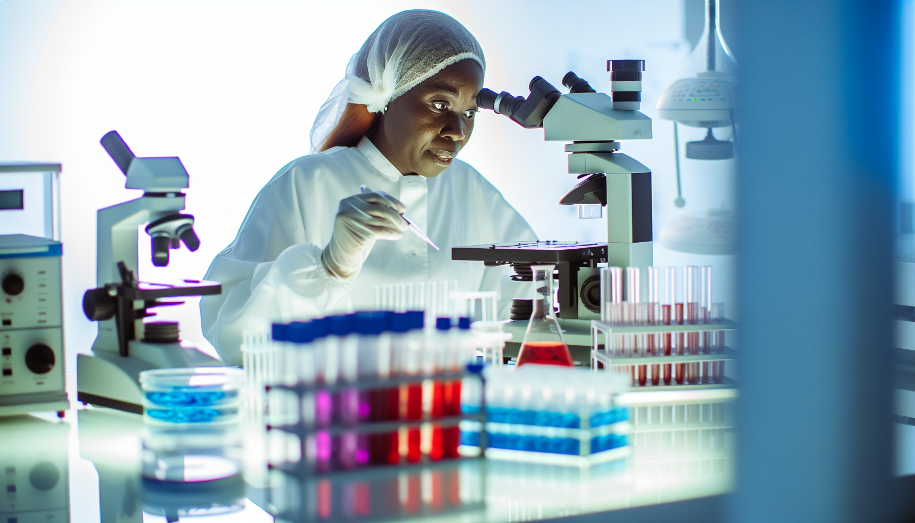 Laboratory scientist conducting molecular detection for toxoplasma gondii